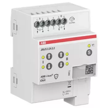 ABB JRA/S2.24.2.2 Žalūziju/ruļļu piedziņas aktators, 2 kanālu, 24V, manuālā vadība, KNX 2CDG110295R0011
