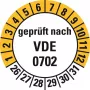 HEIN Industrieschilder 188207 VDE 0702 pārbaudes uzlīmes, 26.–31. nedēļa, 20 mm, pastāvīga līme, 500 gab. rullī