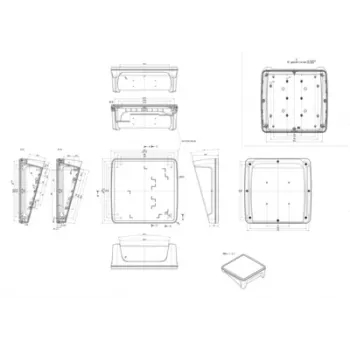Bopla BoPad BOP 2222 P-9005-SET Displeja korpuss 203 x 220 x 83,7 mm ABS melns RAL 9005 35122575.HMT1