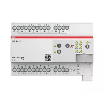 ABB VC/S12.2.2.2 KNX vārstu piedziņas kontrolieris, 12 kanālu, manuālā vadība, DIN sliede 2CDG110331R0011