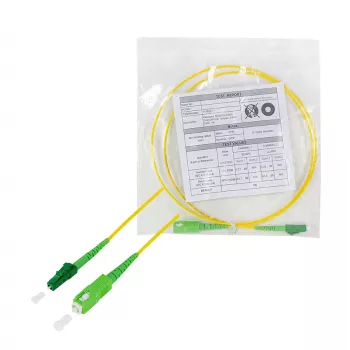LogiLink FPSLS50 vienmoda OS2 optiskās šķiedras savienojuma kabelis, SC/APC uz LC/APC, 9/125 µm, 50 m, dzeltens
