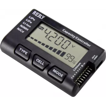 Reely LiPo pārbaudītājs 1-7S baterijām ar LCD sprieguma displeju RE-6546762