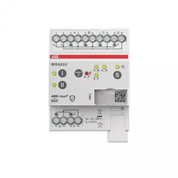 ABB VC/S6.2.2.2 KNX vārstu izpildmehānisma kontrolieris, 6 kanālu, manuālā vadība, DIN sliedes 2CDG110330R0011