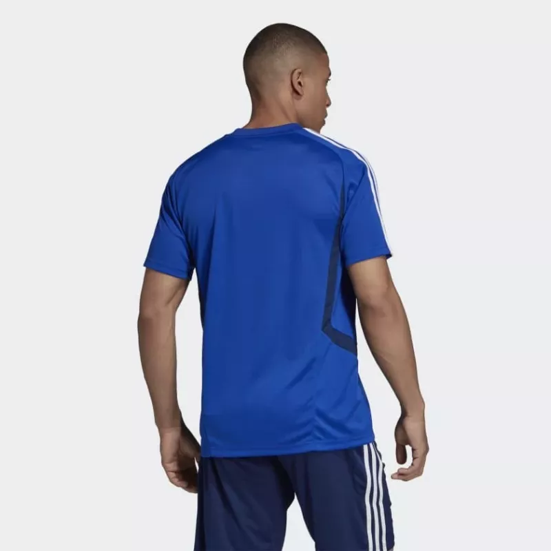 Adidas Tiro 19 treniņu krekls ar īsām piedurknēm, poliesters, melns/balts, vīriešu S