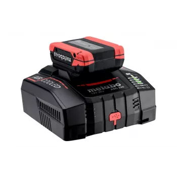 Metabo ASC 290 Gaisa dzesēšanas ātrās uzlādes lādētājs 12-36 V, 8.0 A, Li-Ion/LiHD, piestiprināms pie sienas, LED displejs 627370000