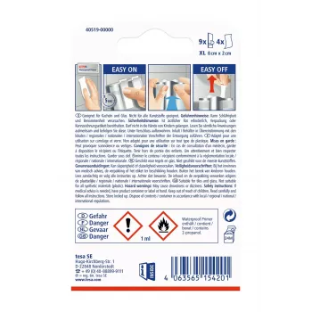 Tesa Powerstrips ūdensizturīgas XL līmes sloksnes līdz 9 kg, baltas, 9 sloksnes 40519-00000-00