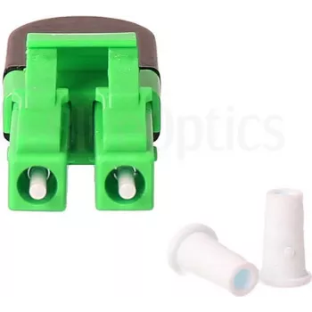 BLUELAN BlueOptics optiskās šķiedras cilpas adapteris OM5 50/125µm daudzmodu LC/UPC duplekss, laima zaļš, keramikas ferula, -40°C līdz +85°C (BOLBLCOM5)
