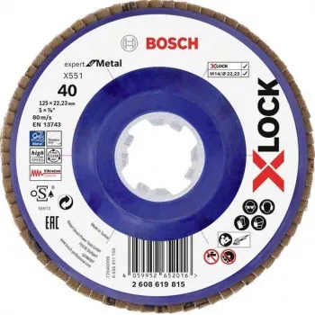 Bosch Accessories 2608619815 Expert for Metal X-LOCK griešanas disks 125 mm x 1,0 mm x 22,23 mm