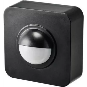 SYGONIX SY-5046552 Virsmas montāžas PIR kustības detektors 120° Melns IP65