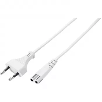 Sygonix SY-5044236 balts barošanas kabelis 3m Schuko uz IEC C13