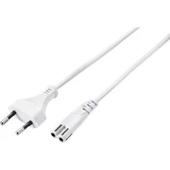 Sygonix SY-5044218 Barošanas kabelis Balts 1,8m Schuko uz Schuko 16A