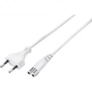 Sygonix SY-5044218 Barošanas kabelis Balts 1,8m Schuko uz Schuko 16A