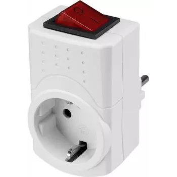 Sygonix SY-5045292 Pārslēdzams Schuko adaptera kontaktdakša balta