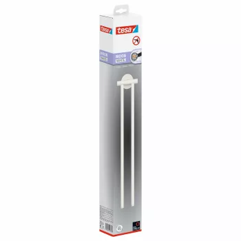 tesa MOON WHITE dubultais dvieļu turētājs, pašlīmējošs, 2 dvieļu stieņi, metāls, matēts balts 40572-00000-00