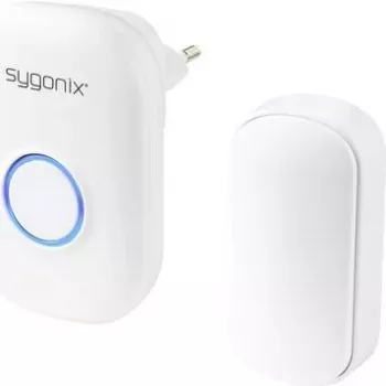 Sygonix SY-5225388 Bezvadu durvju zvana pilns komplekts, bez baterijām, ar zibspuldzi