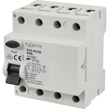 Sygonix SY-6438022 RCCB 4-polju 40 A 300 mA A tips 400 V 10 kA