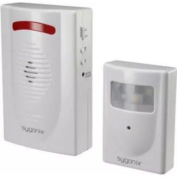 Sygonix SY-5045276 PIR kustības detektors ar 120 dB signalizāciju un LED