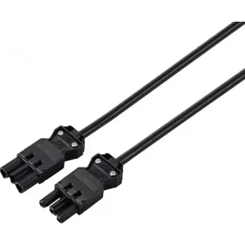 Sygonix SY-6676364 Pagarinātājs melns 1,5 m CEE 7/7 uz CEE 7/3