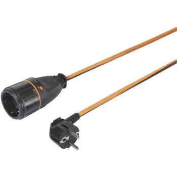 Sygonix SY-5597568 Pagarinātāja kabelis 16 A melns, oranžs 5 m bloķējams