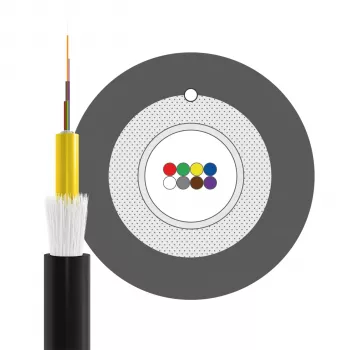 INFRALAN A-DQ(ZN)B2Y OM2 8G (1x8) Fca 2000N melns 5,8mm āra optiskais šķiedras kabelis A8M2F1