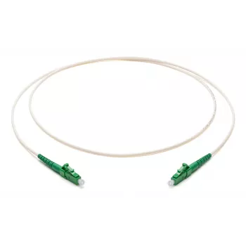 Corning LC/APC uz LC/APC vienmoda simplex optiskās šķiedras komutācijas kabelis, 15m, balts, 2,0mm LSZH F222201J1Z20015M