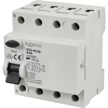 Sygonix SY-6438020 RCCB A tipa 4 polu 63 A 30 mA 400 V AC