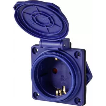 Sygonix SY-6746376 Schuko kontaktligzda IP44 zila