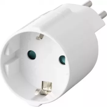 Sygonix SY-6949550 ceļojumu adapteris Schuko uz Šveices (J tips uz F tipu, 10 A, 250 V, melns)