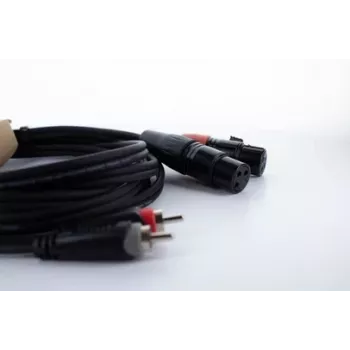 Cordial EU 3 FC XLR uz RCA audio kabelis 3 m melns 14853