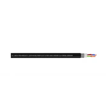 Cordial 15545 CAT 5e S/UTP RJ45 tīkla kabelis, 0,5 m, melns, PUR apvalks