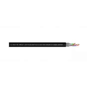 Cordial 15579 CAT 7a S/FTP tīkla kabelis, RJ45, 3 m, melns, PUR apvalks