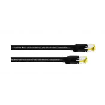 Cordial 15579 CAT 7a S/FTP tīkla kabelis, RJ45, 3 m, melns, PUR apvalks