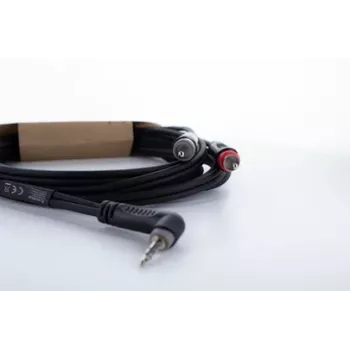 Cordial 14861 3,5 mm Jack uz 2x RCA audio Y-adaptera kabelis 5 m melns