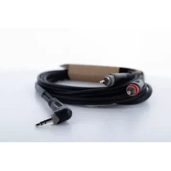Cordial 14861 3,5 mm Jack uz 2x RCA audio Y-adaptera kabelis 5 m melns