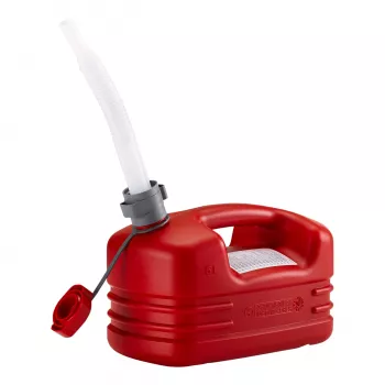Pressol 21131 5 L HDPE degvielas tvertne ar elastīgu uzgali un bērniem drošu vāciņu