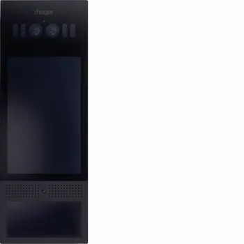 Hager RTQ541X video āra stacija ar 4,3 collu skārienekrānu, IP, RFID un PIN, antracīta