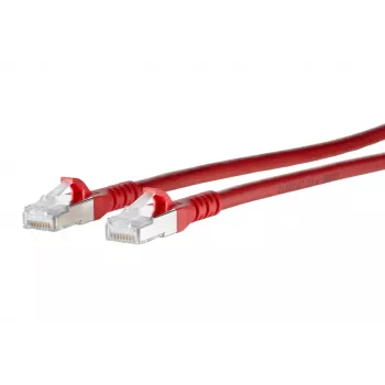 METZ BTR NETCOM Cat6A Ethernet tīkla kabelis, 15m, sarkans, RJ45 male to male, 10Gbps, 500MHz, PVC apvalks 130845A566-E