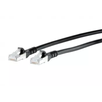 METZ CONNECT Cat.6A S/FTP RJ45 savienojuma kabelis, 1m, zils, LSZH, 10GBase-T, ar zelta pārklājuma kontaktiem 1308451000-E