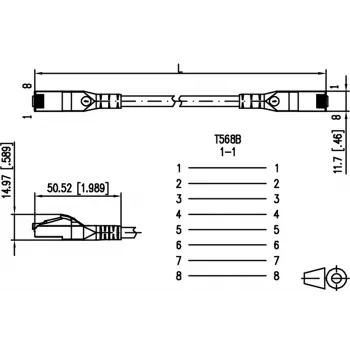 METZ CONNECT Cat.6A S/FTP RJ45 savienojuma kabelis, 1m, zils, LSZH, 10GBase-T, ar zelta pārklājuma kontaktiem 1308451000-E
