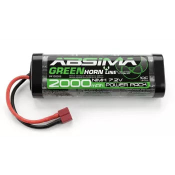 Absima Greenhorn NiMH akumulatoru komplekts 7.2V 2000mAh T-Plug Softcase RC modeļiem