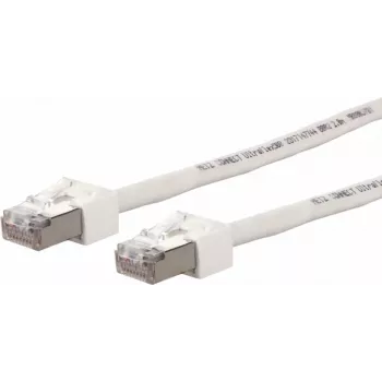 METZ CONNECT Ultraflex500 CAT 6 S/FTP komutācijas kabelis, RJ-45 tēviņš uz RJ-45 tēviņu, 1,0 m, balts, bez halogēniem 13084V1088-E