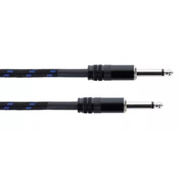 Cordial 14770 Mono Jack Audio Cable 6,3mm TS uz 6,3mm TS 5m melns/zils tekstila