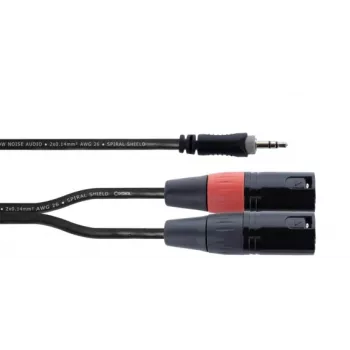 Cordial EY 1.5 WMM XLR Y-adaptera kabelis - 3,5 mm TRS uz 2x XLR vītišķi, 1,5 m 14871