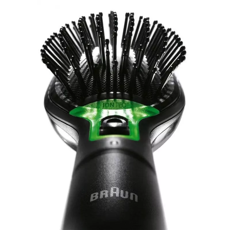 BRAUN BR 710 jonu matu suka ar Iontec tehnoloģiju, bezvadu, melna/sudraba