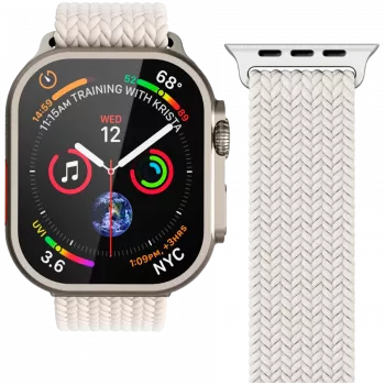 VONMÄHLEN austais cilpiņu aproce Apple Watch 40/41/42mm, krēmkrāsa