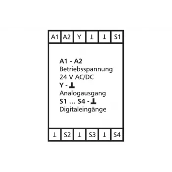 METZ CONNECT KAD-C12 Analogā signāla devējs 0-10V 24V AC/DC ar rotējošu pogu, iegremdējamiem, tīri balts 110656