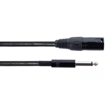 Cordial EM 5 MP XLR uz 6,3 mm mono jack audio kabelis 5 m melns 14753