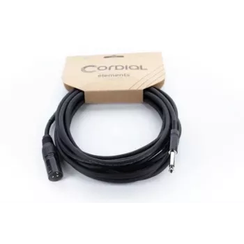 Cordial EM 5 MP XLR uz 6,3 mm mono jack audio kabelis 5 m melns 14753