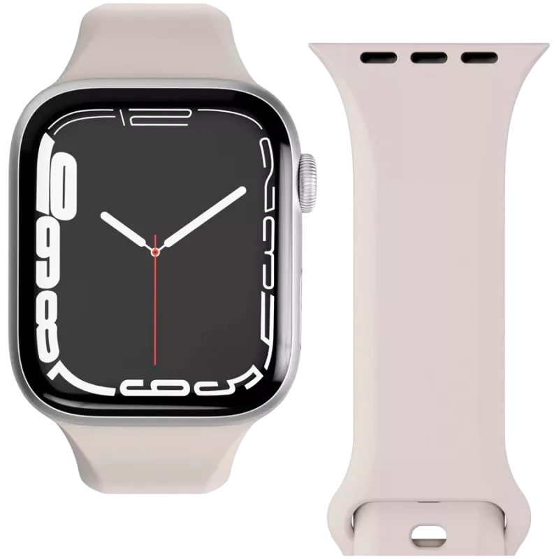 VONMÄHLEN Classic Band 2 Apple Watch 40/41/42mm, krēmkrāsas pilngraudas ādas siksniņa