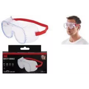 3M Classic 4700 pilna redzamības aizsargbrilles, caurspīdīgas polikarbonāta lēcas, tiešā ventilācija, 1 pāris 4700-1